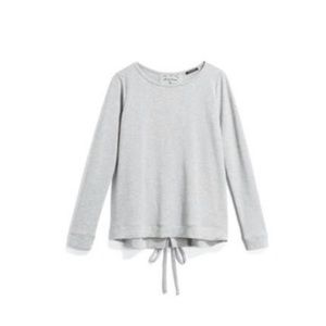 LS lace-up back shirt, size S. Pink Clover.